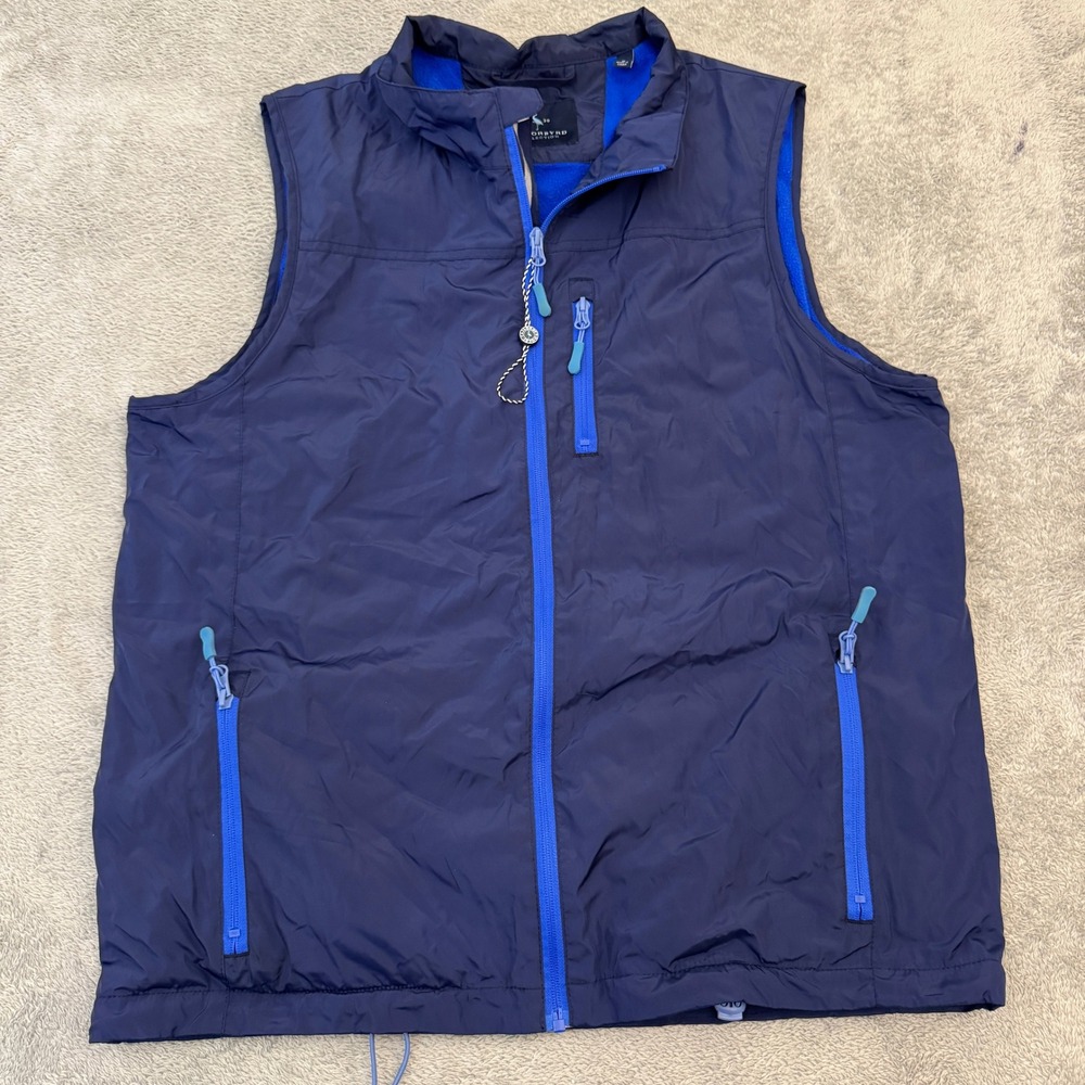 Taylorbyrd Fleece-Lined Vest Men's Size Medium Full‎ Zip Blue